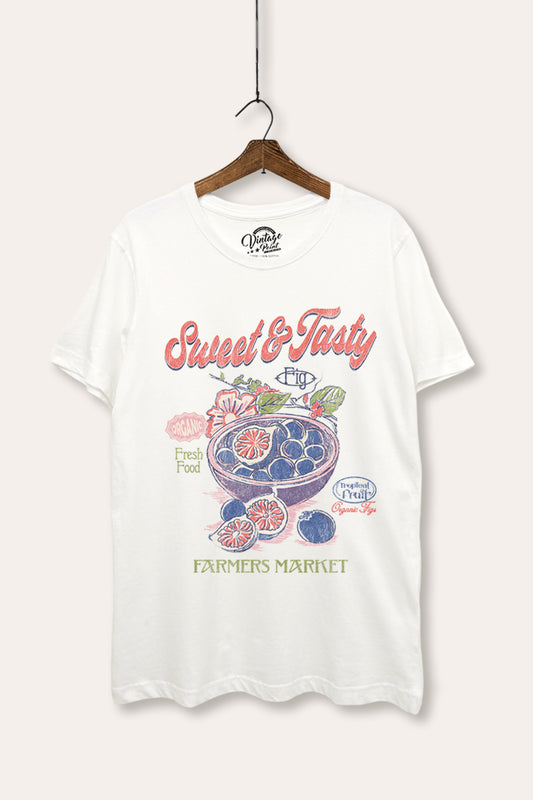 Sweet & Tasty Blueberries Fruit Graphic Women's Basic Casual Tee