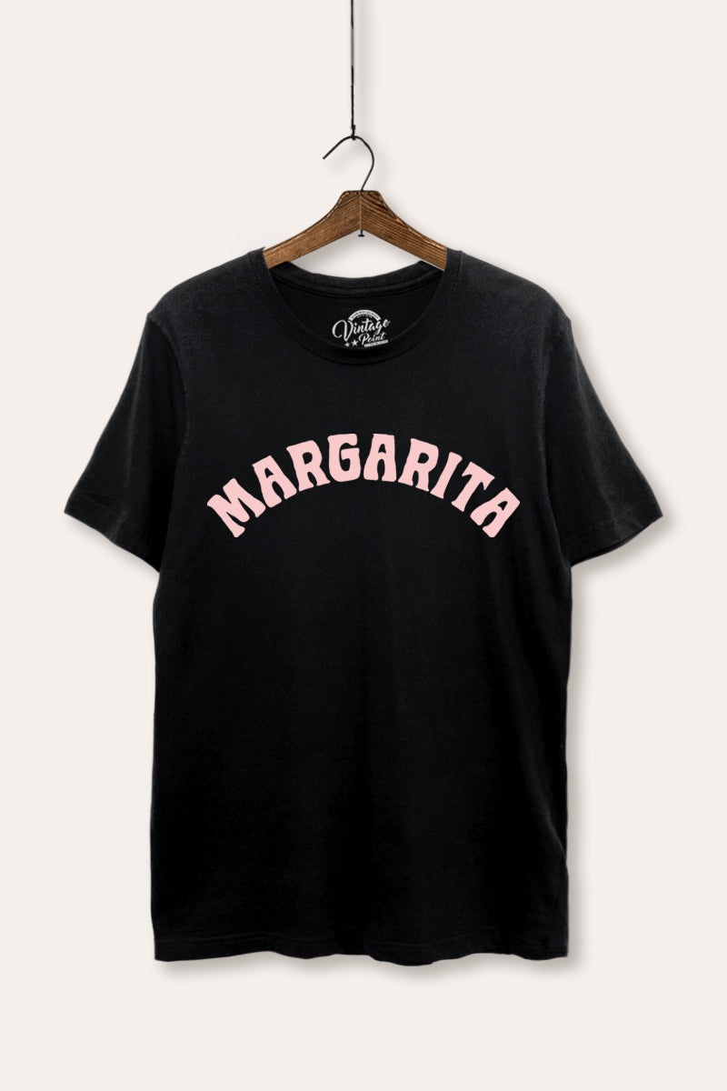 Margarita Arched Typography Women's Basic Casual Tee