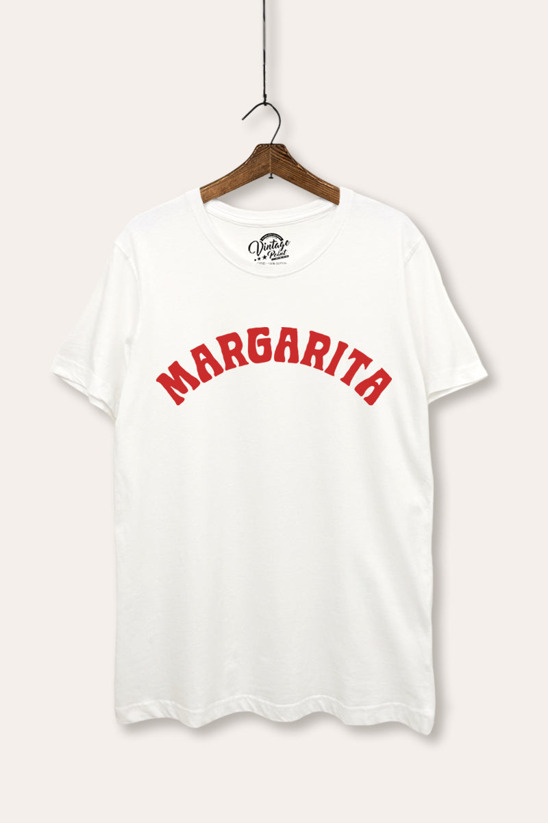 Margarita Arched Typography Women's Basic Casual Tee