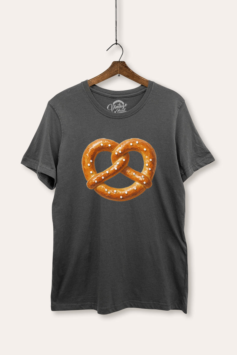 pretzel graphic women's casual basic tee
