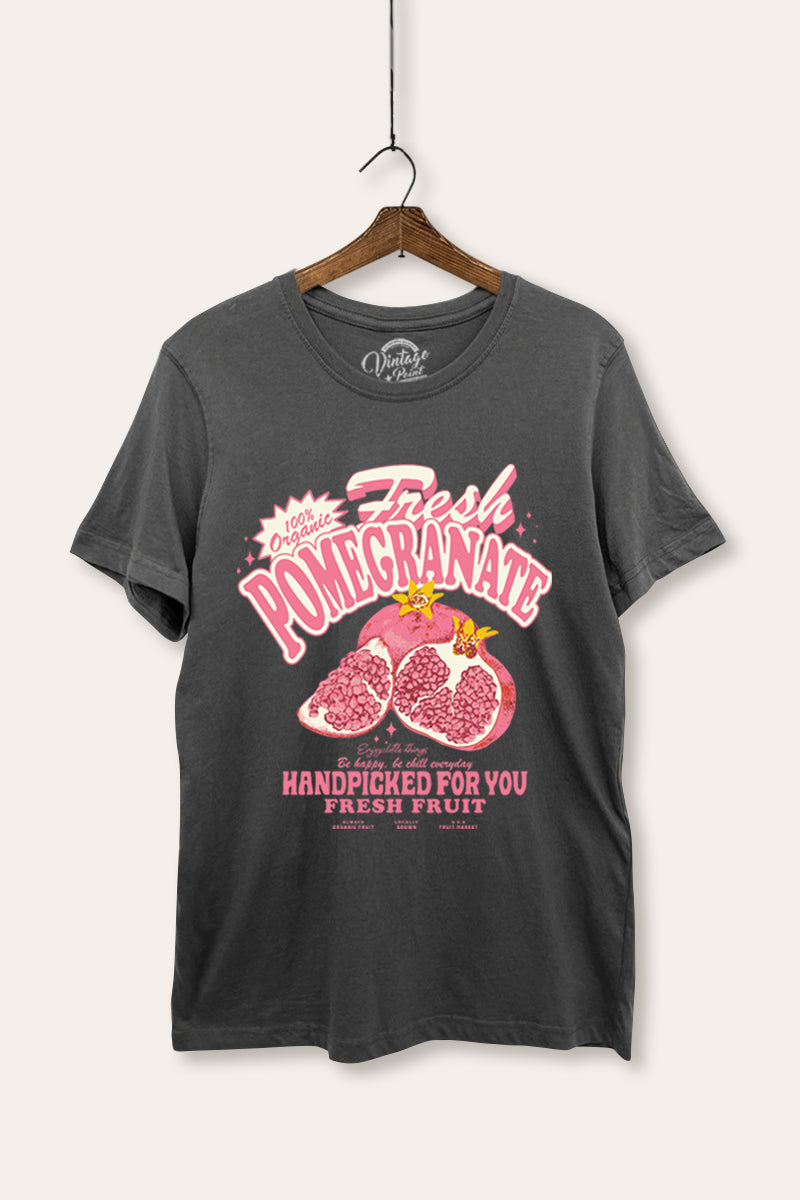 Fresh Pomegranate Fruit Graphic Women's Basic Casual Tee