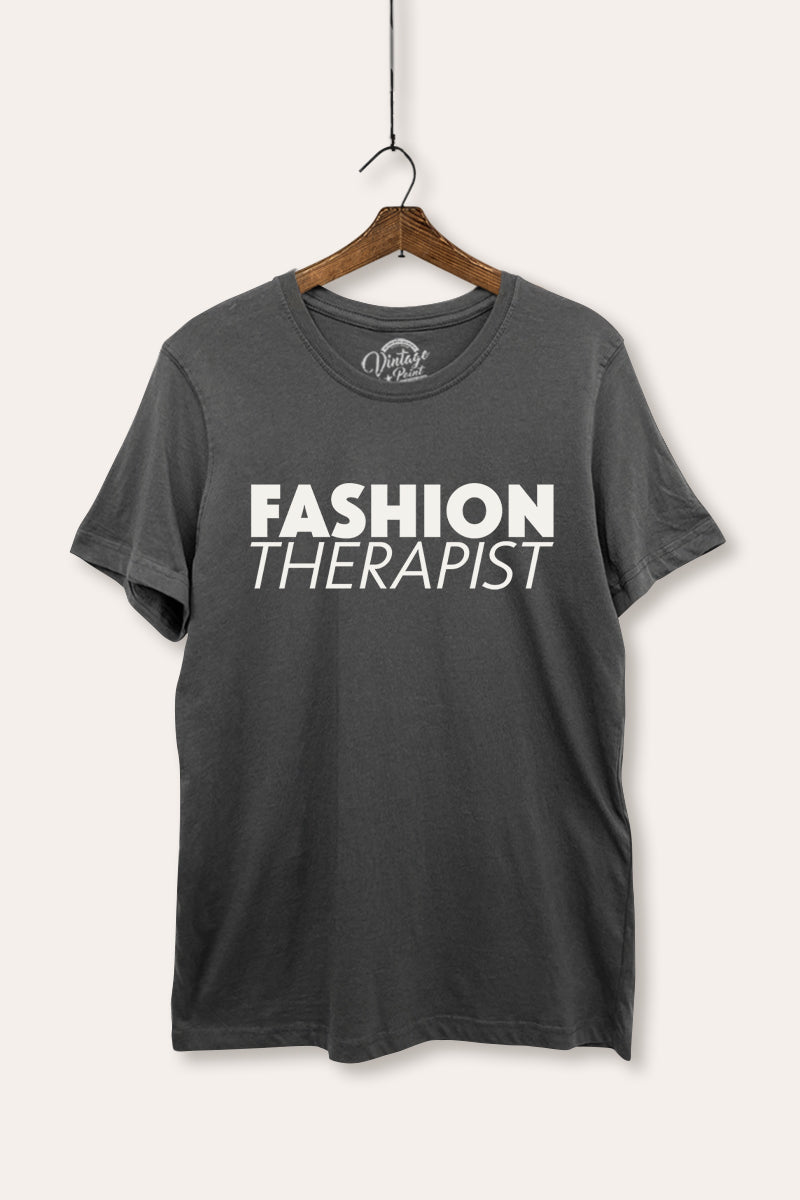 "fashion therapist" women's basic graphic tee