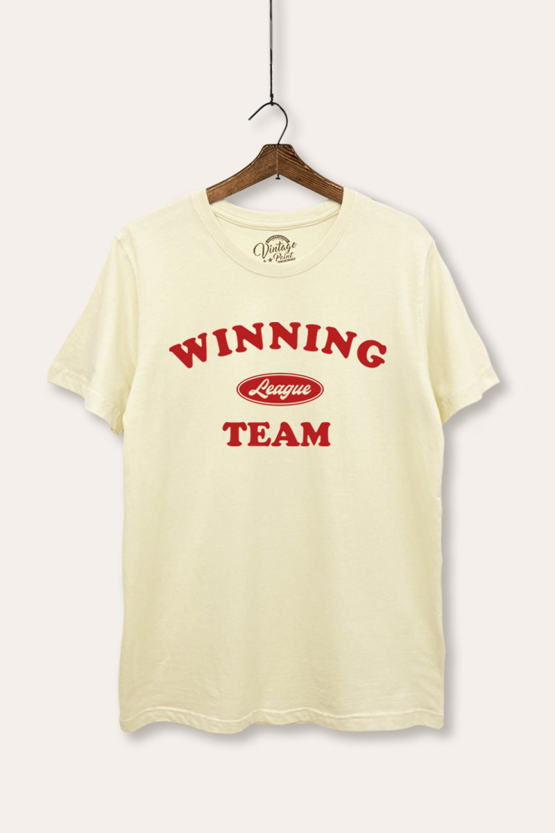 Winning Team League Sports Graphic Women's Basic Casual Tee