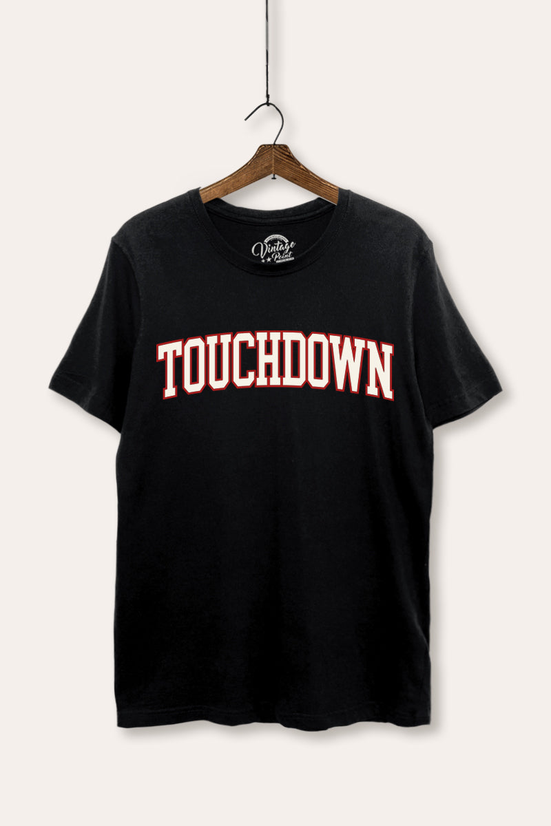 "touchdown" graphic women's basic tee