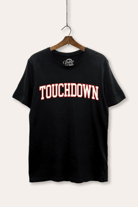 "touchdown" graphic women's basic tee