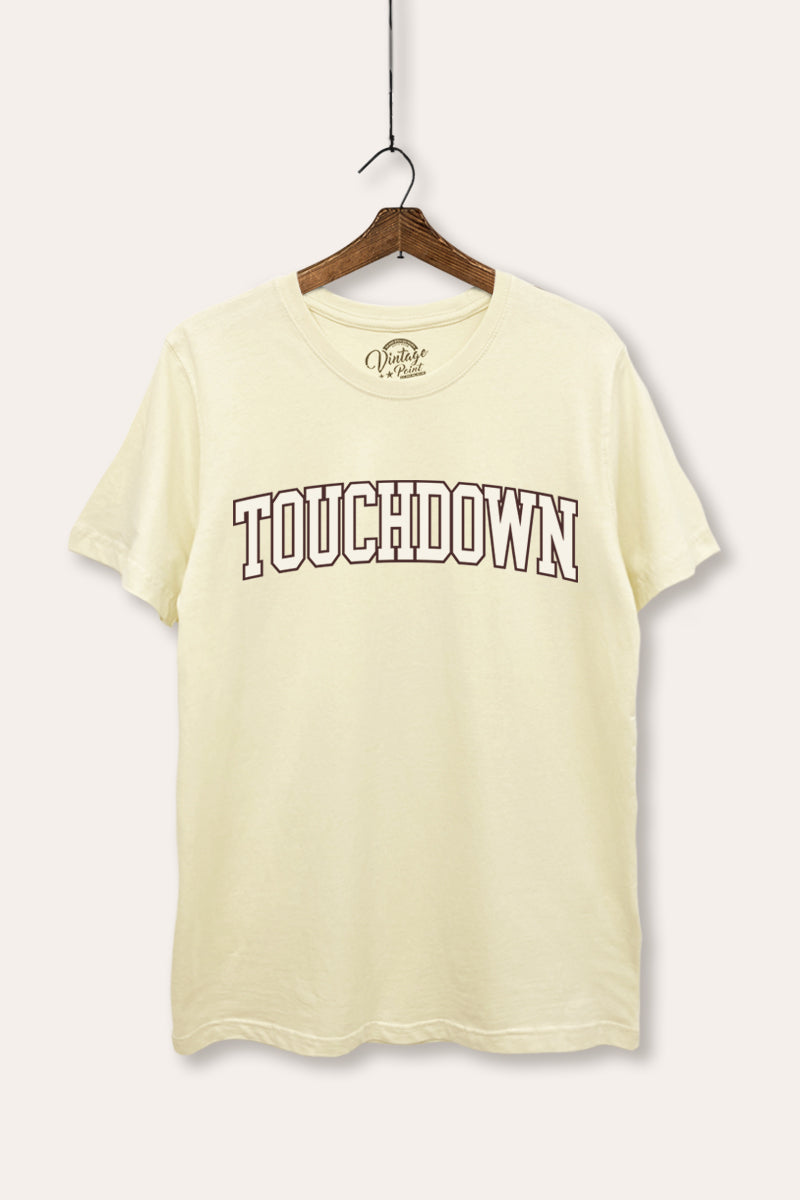 "touchdown" graphic women's basic tee