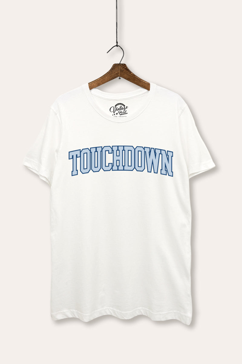 "touchdown" graphic women's basic tee