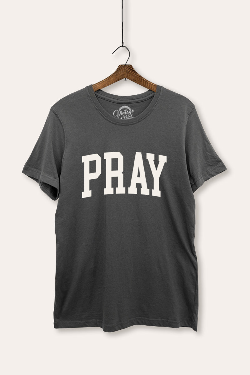 Pray Typography Women's Basic Casual Tee