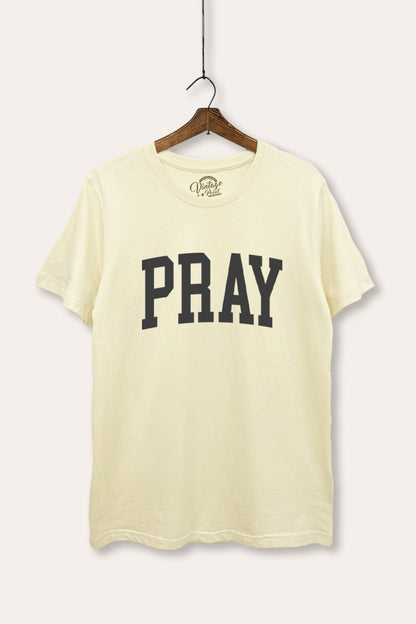 Pray Typography Women's Basic Casual Tee