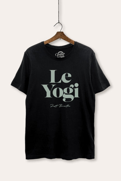 Le Yogi "Just Breathe" Graphic Women's Basic Casual Tee