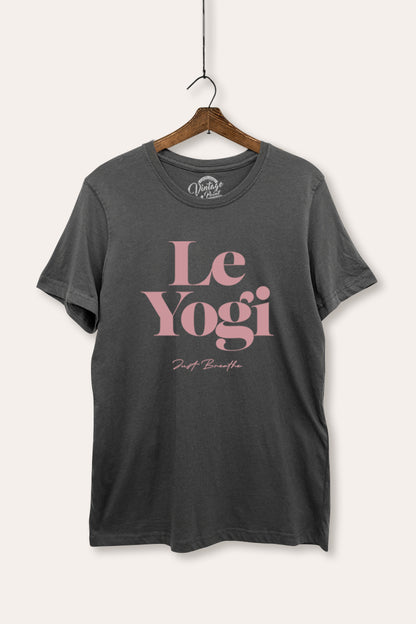Le Yogi "Just Breathe" Graphic Women's Basic Casual Tee