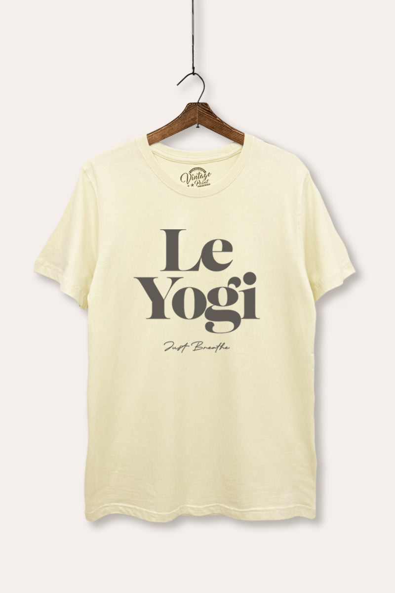 "le yogi" graphic women's basic tee