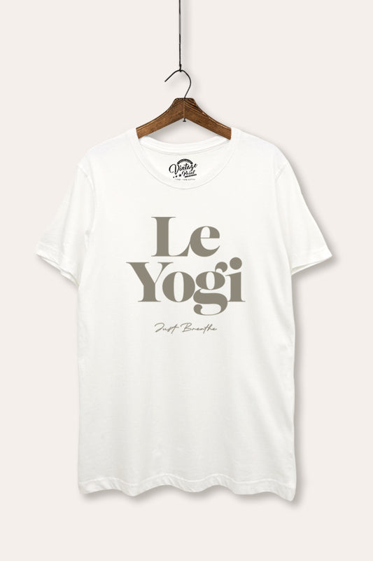 Le Yogi "Just Breathe" Graphic Women's Basic Casual Tee