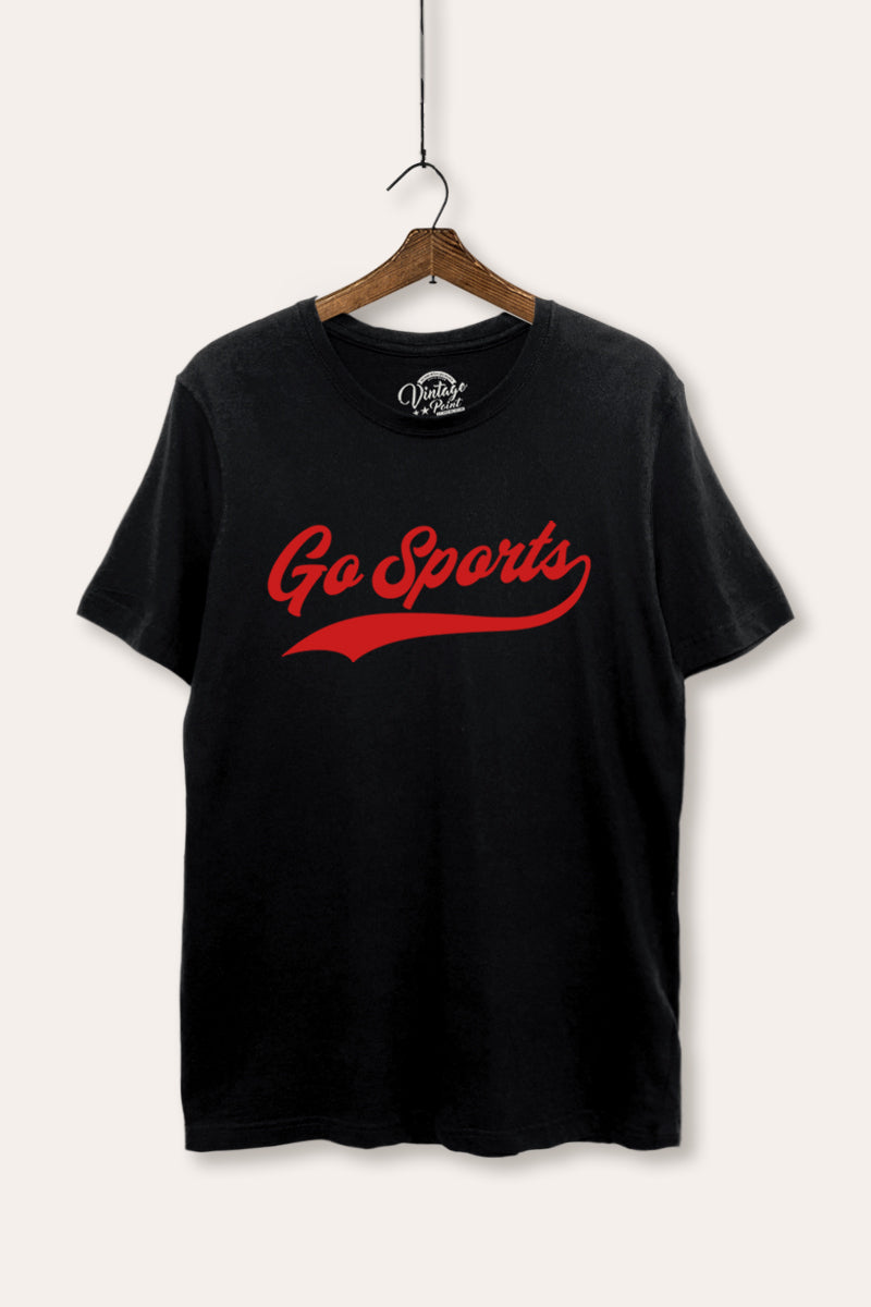 "go sports" varsity graphic women's basic tee