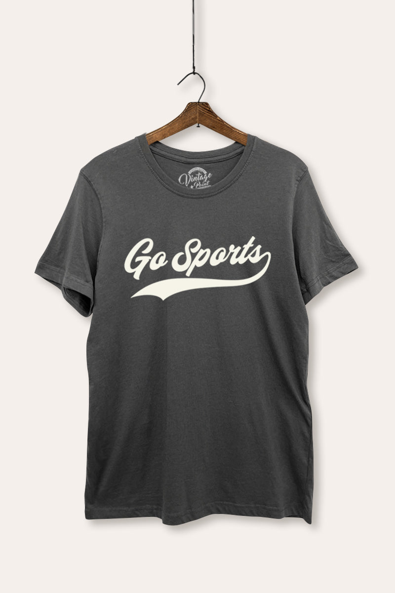 "go sports" varsity graphic women's basic tee