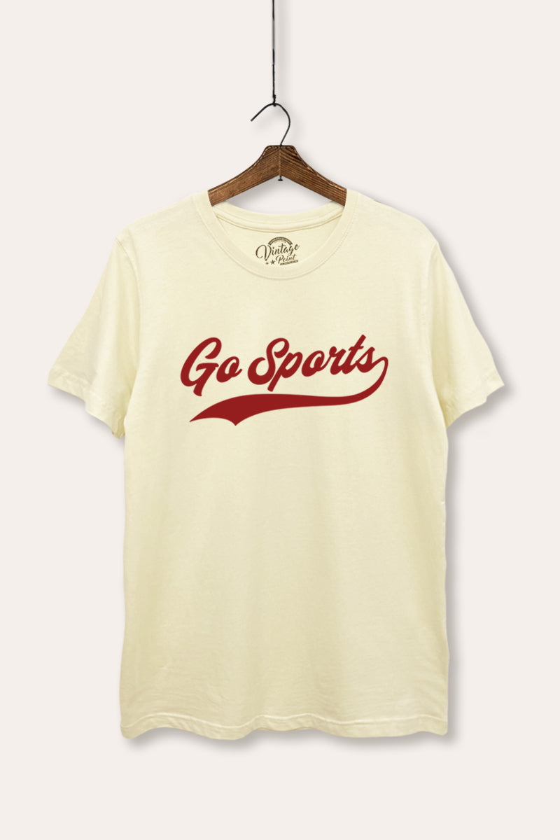 "go sports" varsity graphic women's basic tee
