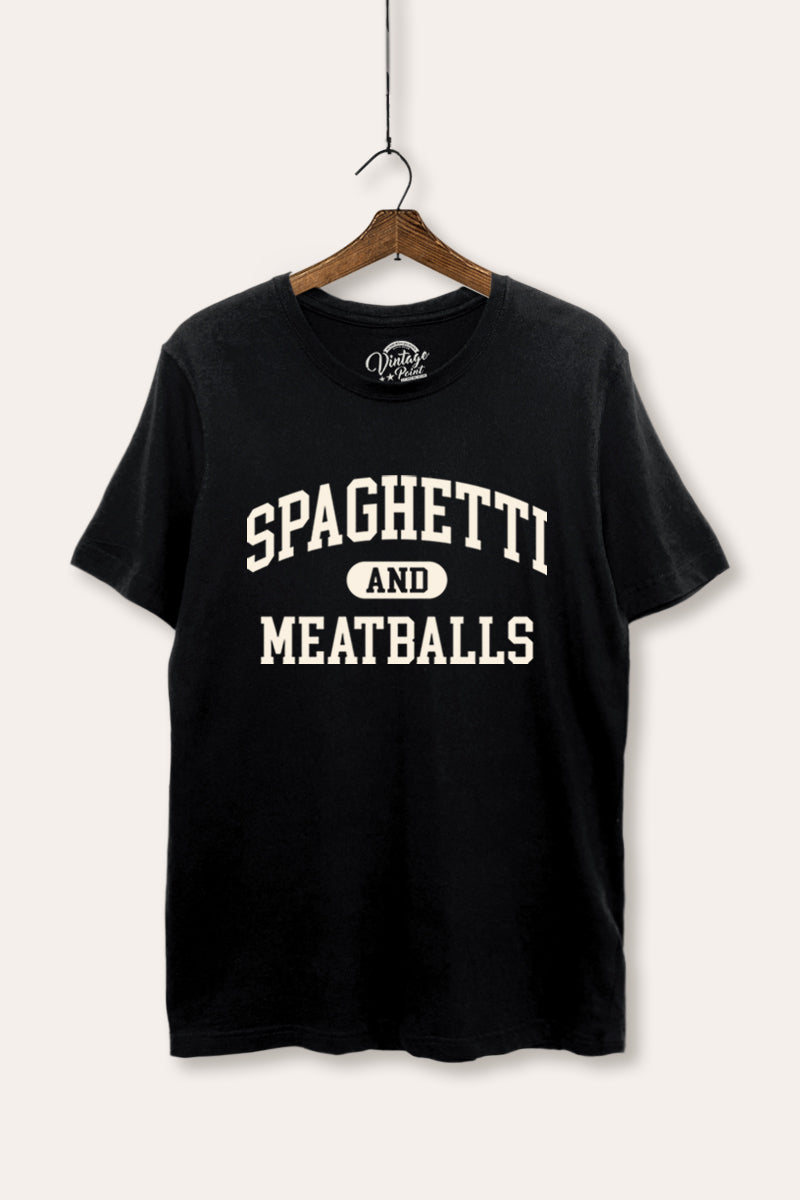 Spaghetti & Meatballs Graphic Women's Basic Casual Tee