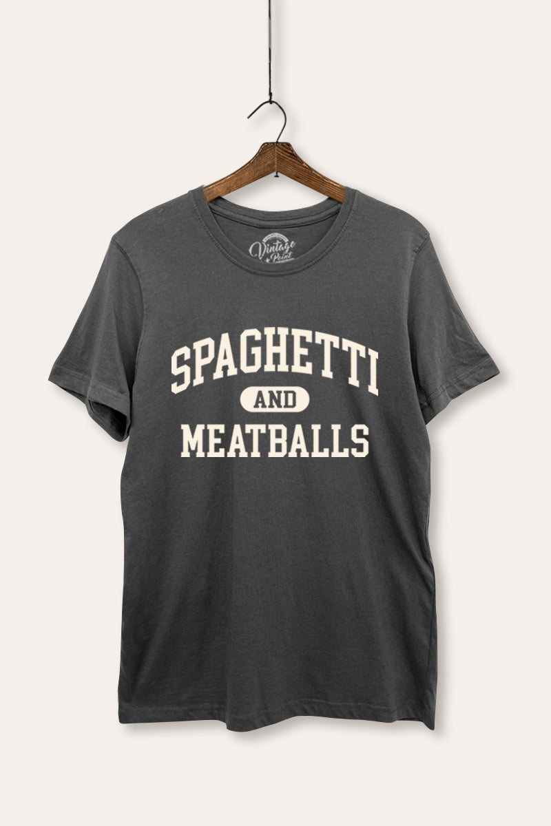 Spaghetti & Meatballs Graphic Women's Basic Casual Tee