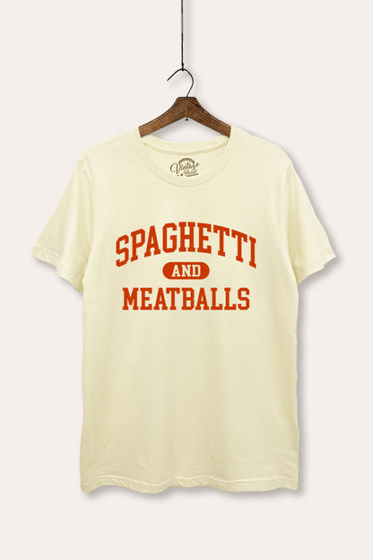 Spaghetti & Meatballs Graphic Women's Basic Casual Tee