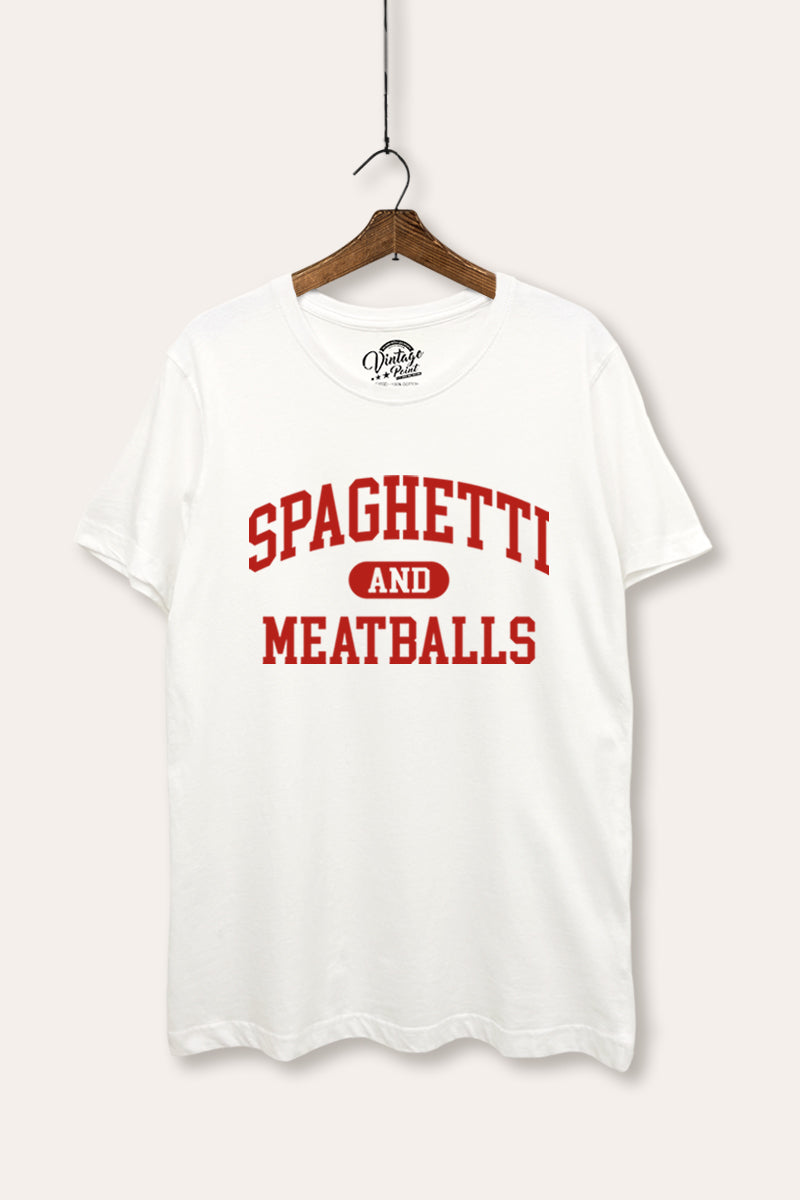 Spaghetti & Meatballs Graphic Women's Basic Casual Tee
