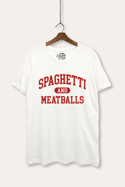Spaghetti & Meatballs Graphic Women's Basic Casual Tee