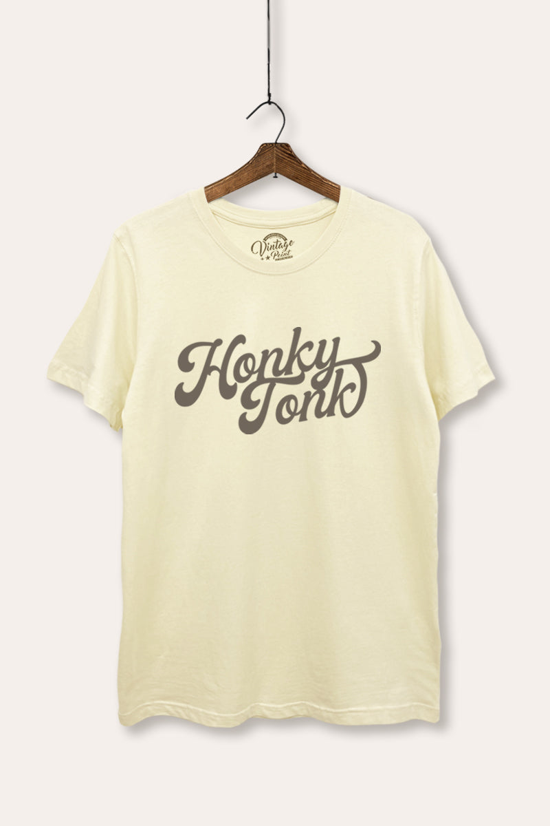 honky tonk graphic women's basic tee