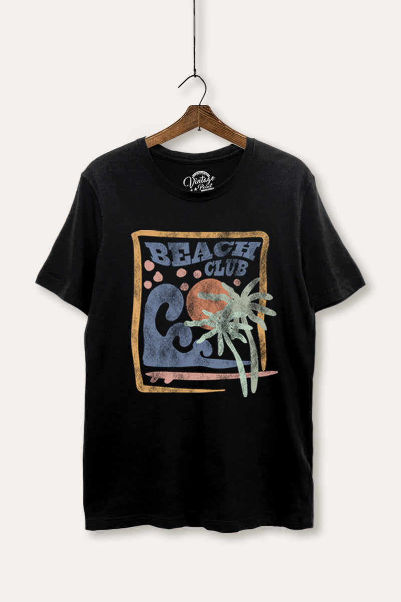Beach Club Coastal Graphic Women's Basic Casual Tee