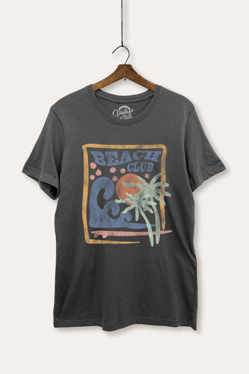 Beach Club Coastal Graphic Women's Basic Casual Tee