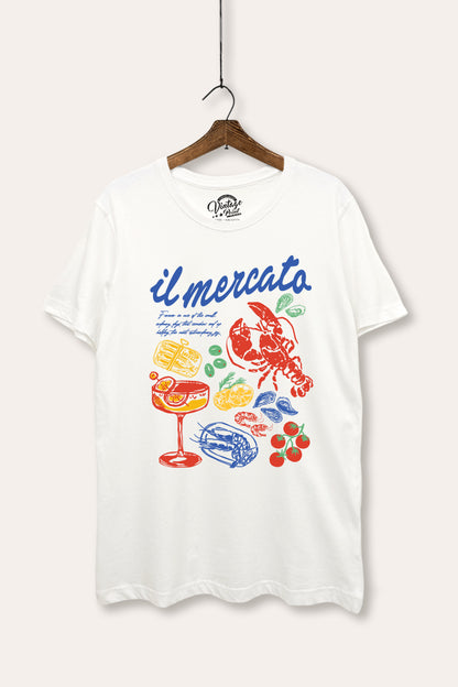 The Market Lobster Coastal Graphic Women's Basic Casual Tee