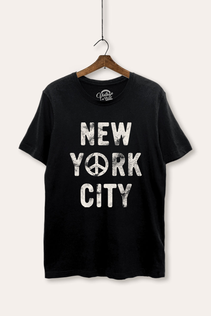 New York City Peace Sign Graphic Women's Basic Casual Tee