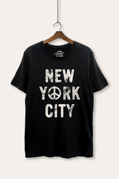 New York City Peace Sign Graphic Women's Basic Casual Tee