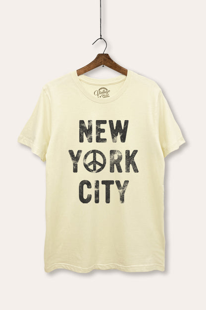 New York City Peace Sign Graphic Women's Basic Casual Tee