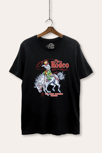 "the rodeo" graphic women's basic tee