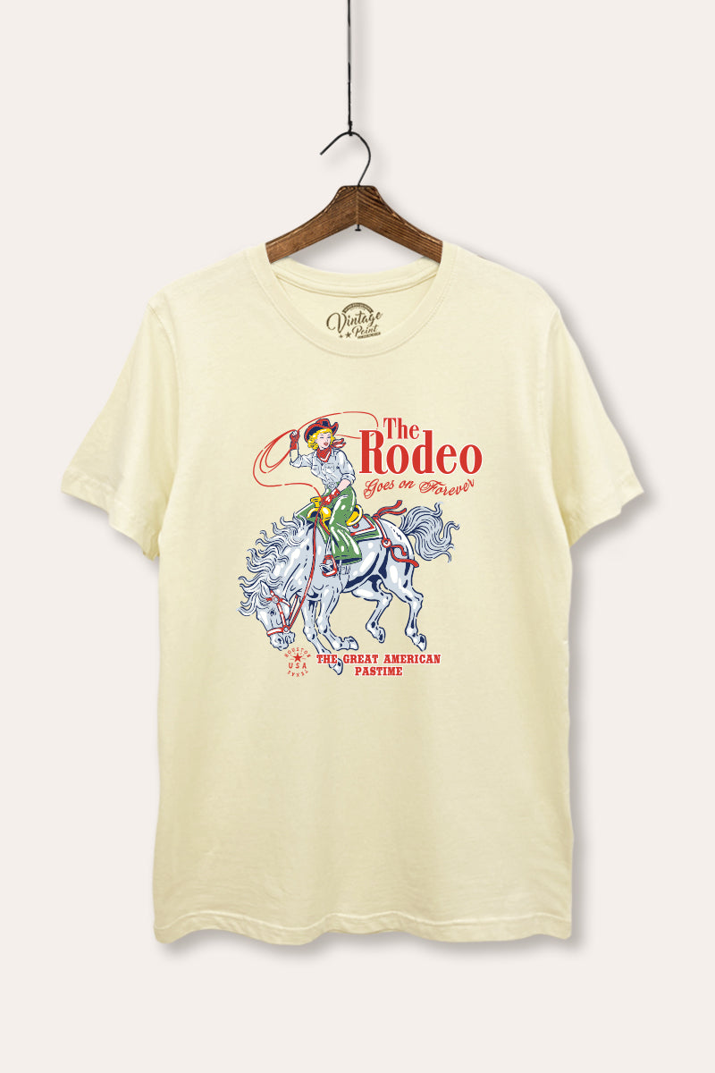 "the rodeo" graphic women's basic tee