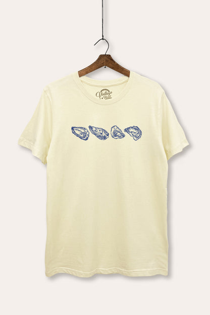 Oyster Coastal Graphic Women's Basic Casual Tee