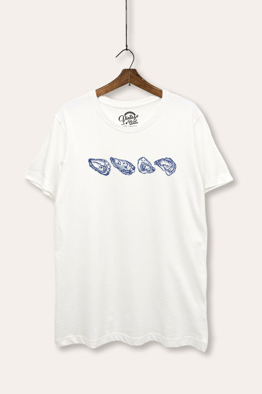 Oyster Coastal Graphic Women's Basic Casual Tee