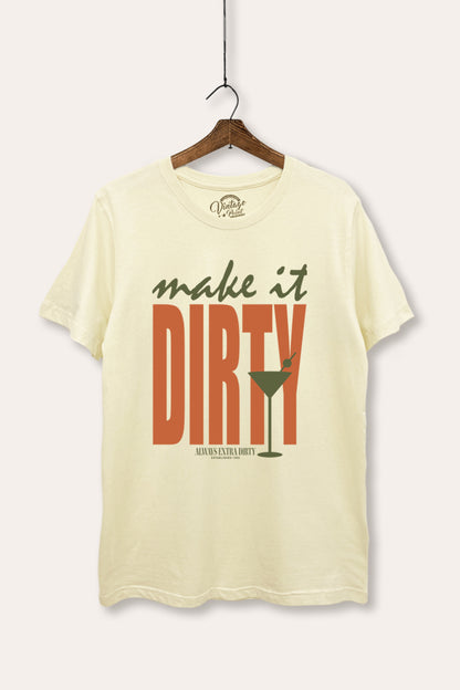 Make It Dirty Martini Graphic Women's Basic Casual Tee
