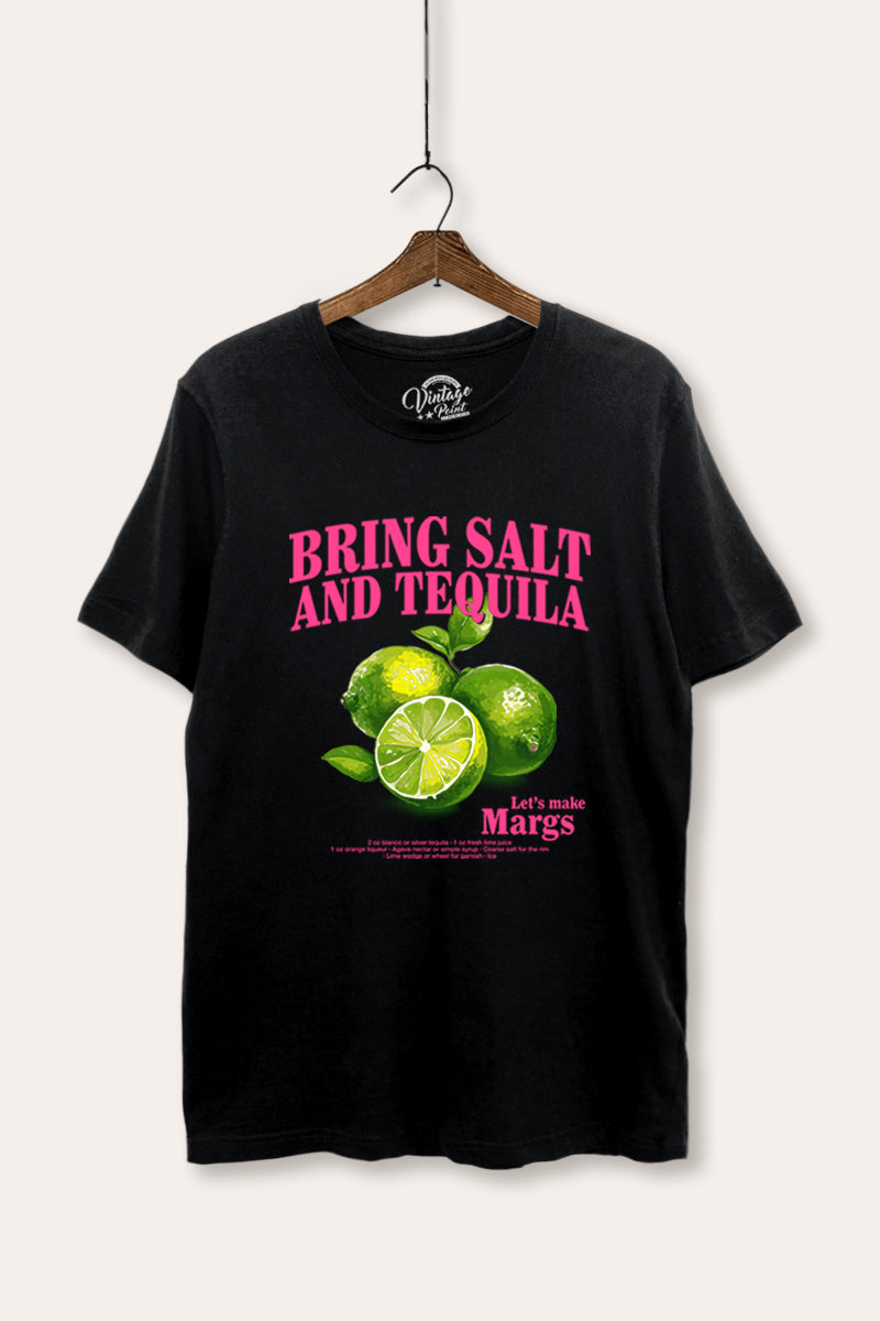 Salt Tequila & Margarita Graphic Women's Basic Casual Tee