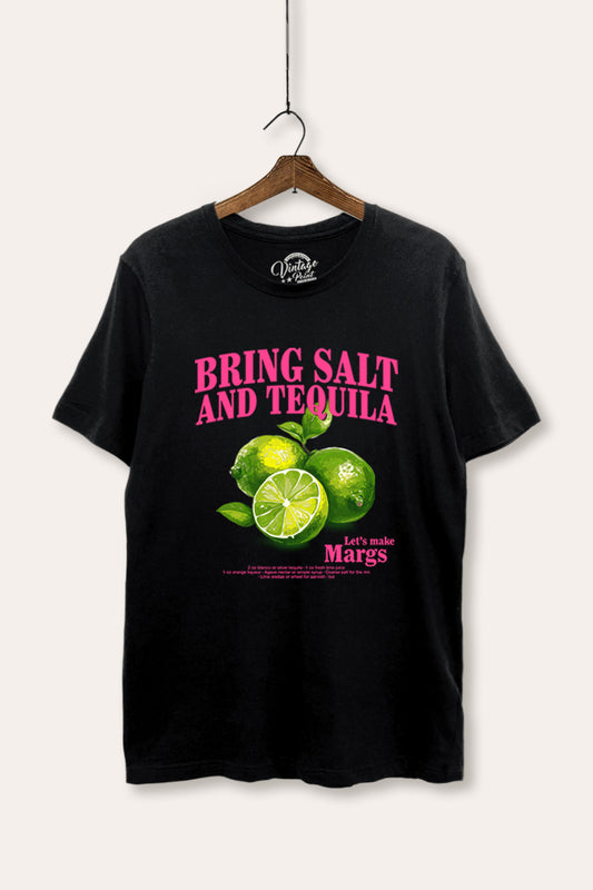 Salt Tequila & Margarita Graphic Women's Basic Casual Tee
