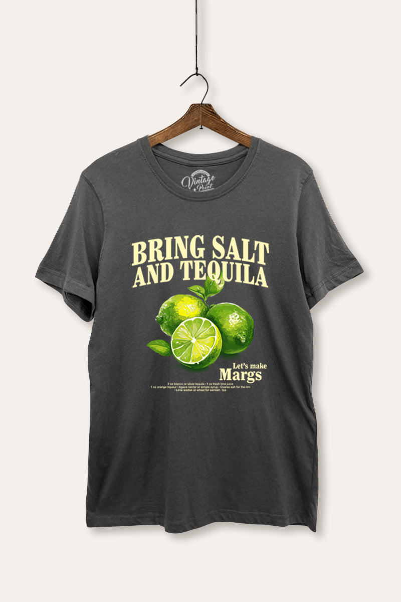 Salt Tequila & Margarita Graphic Women's Basic Casual Tee