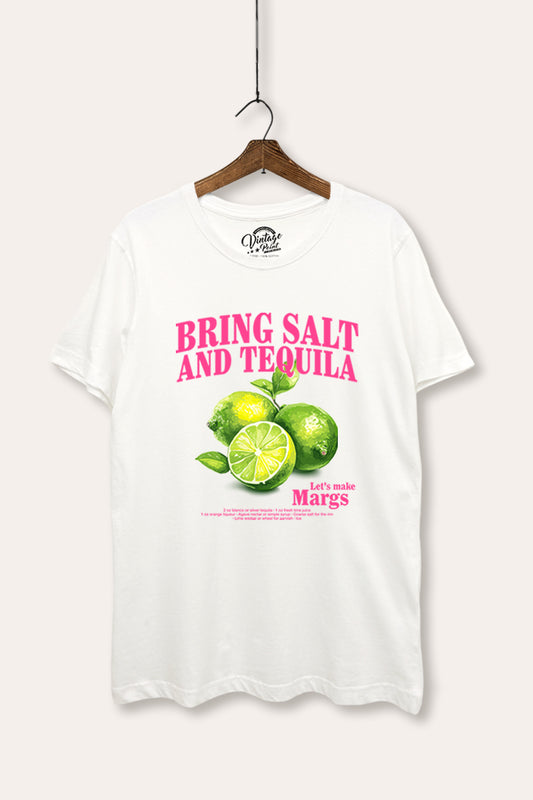 Salt Tequila & Margarita Graphic Women's Basic Casual Tee