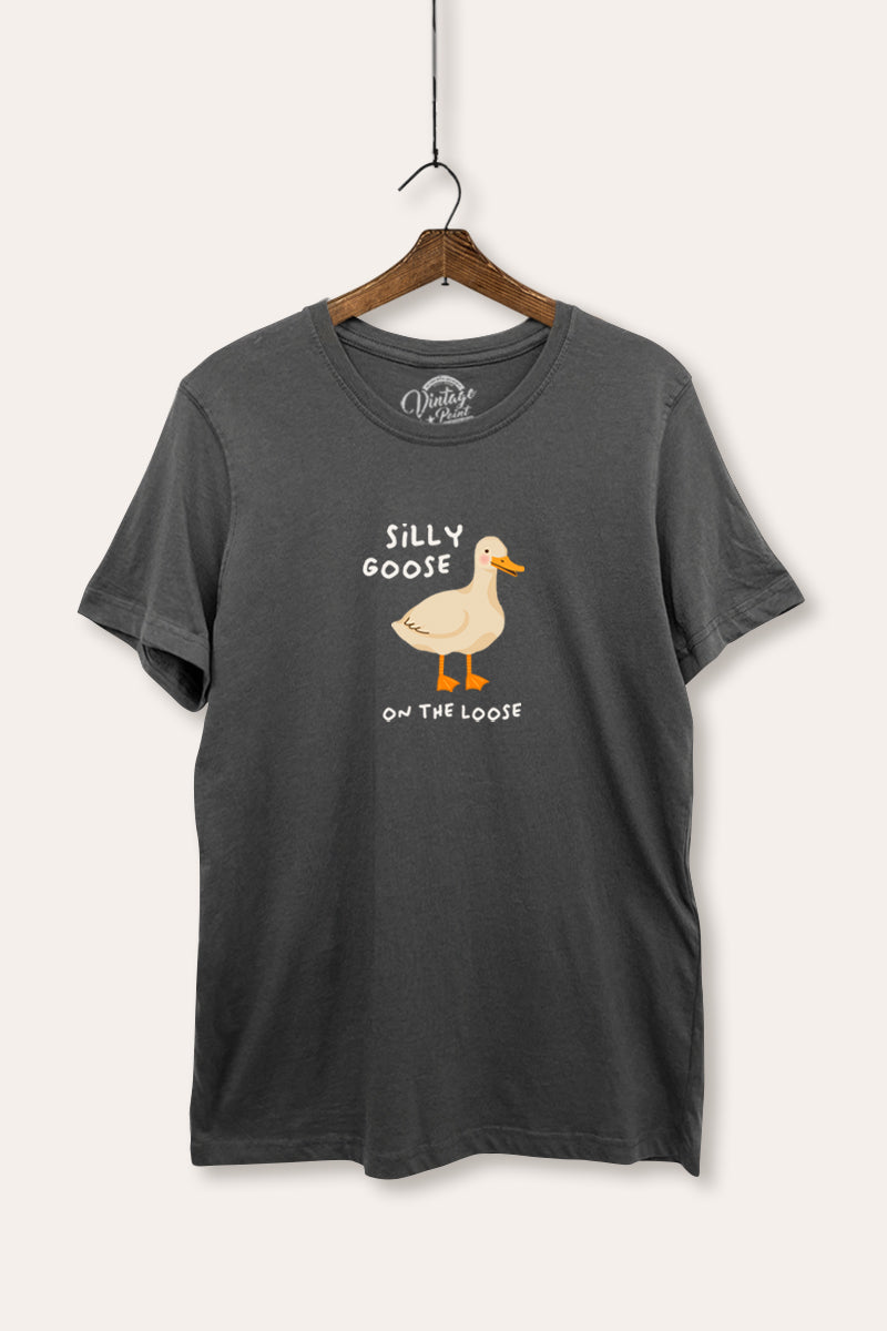 Silly Goose Pastel Graphic Women's Basic Casual Tee