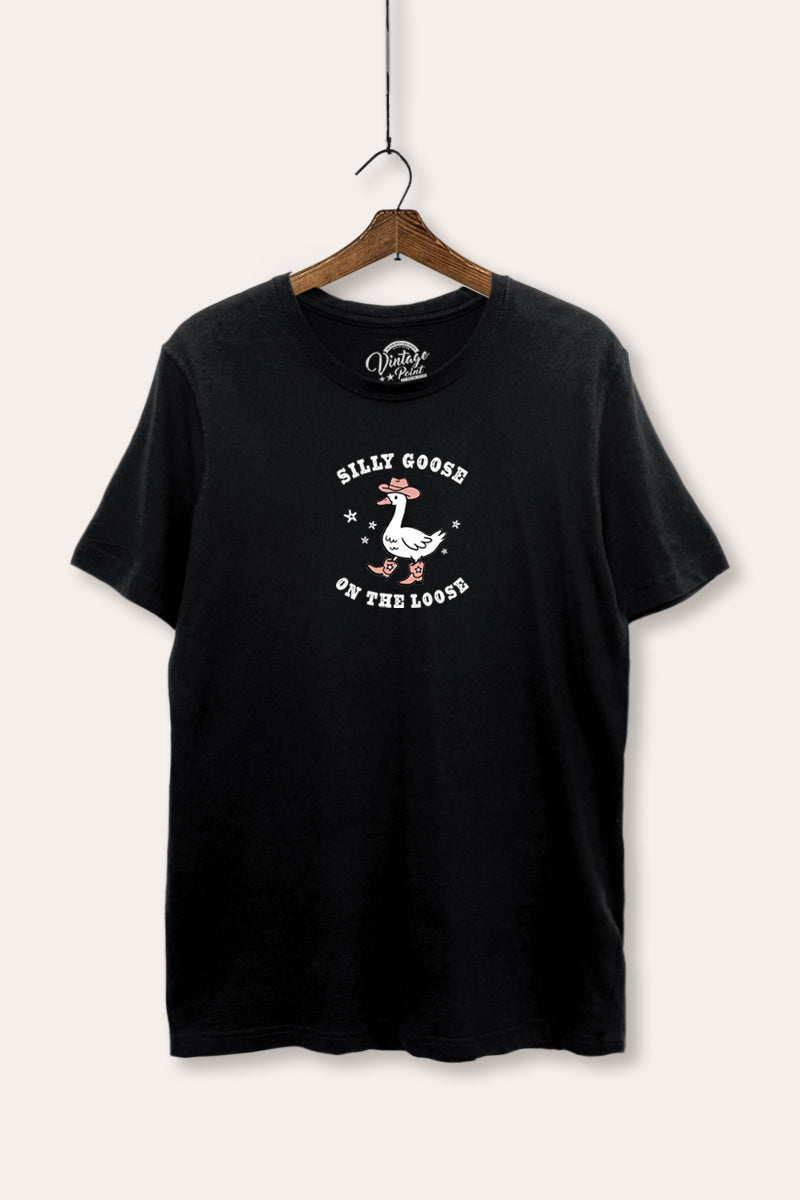 Silly Goose Western Graphic Women's Basic Casual Tee