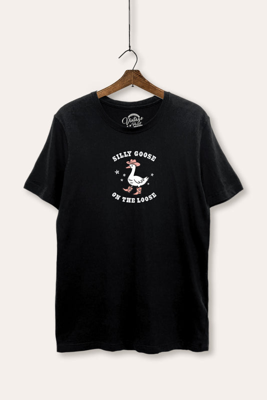 Silly Goose Western Graphic Women's Basic Casual Tee