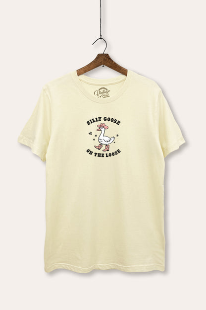 Silly Goose Western Graphic Women's Basic Casual Tee