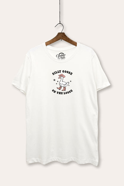 Silly Goose Western Graphic Women's Basic Casual Tee