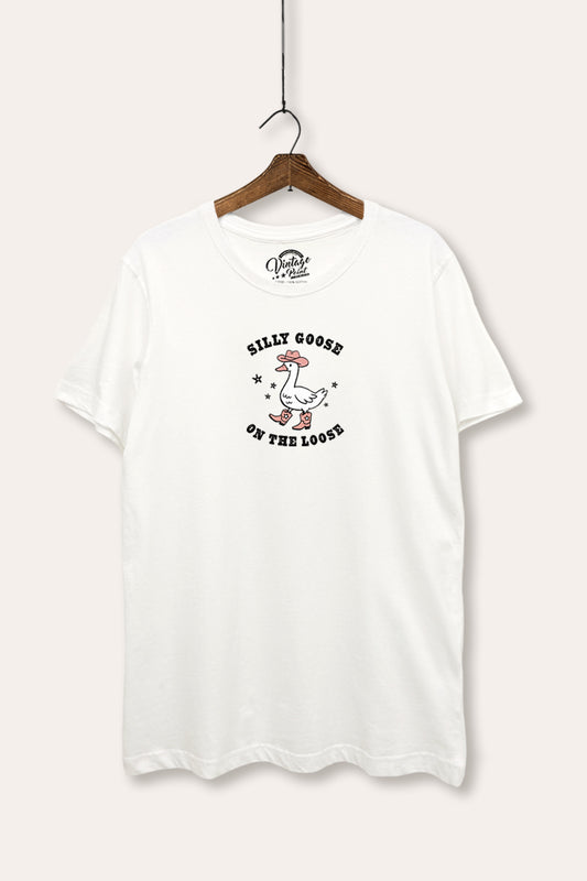 Silly Goose Western Graphic Women's Basic Casual Tee