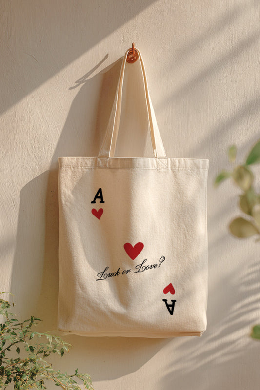 Ace Of Hearts Graphic Canvas Tote Bag