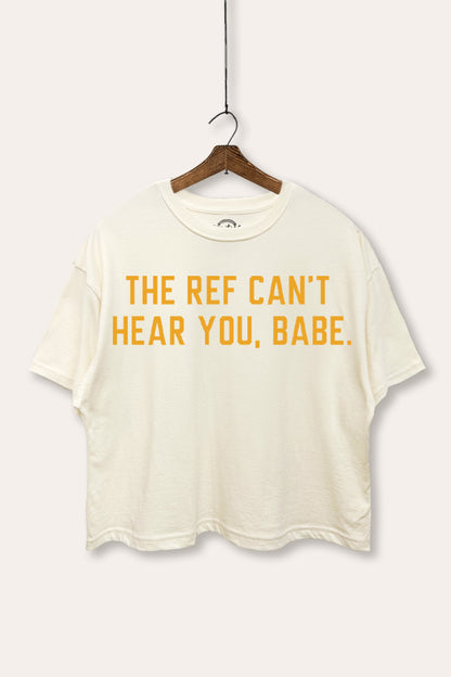 Can't Hear You Graphic Boxy Crop Top