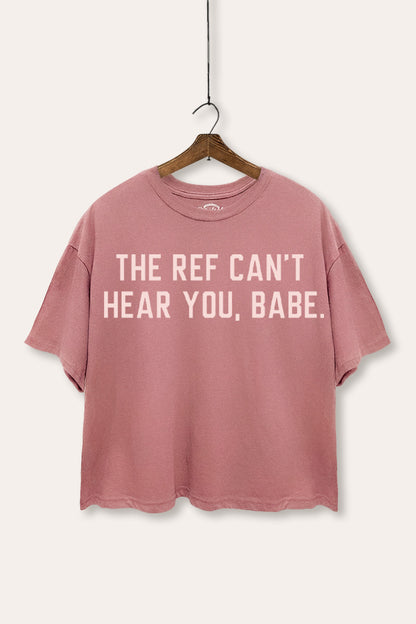 Can't Hear You Graphic Boxy Crop Top